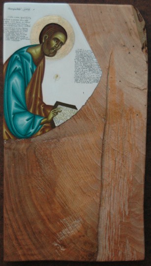 Evanghelistul Luca – tempera lemn – 32, 14 cm
