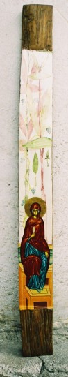 Maica Domnului in Gradina Raiului, dim. 65 ‘ 7 cm. tempera lemn