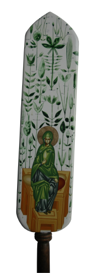 Maica Domnului in gradina Raiului – tempera lemn  – 50 . 11 cm (7)