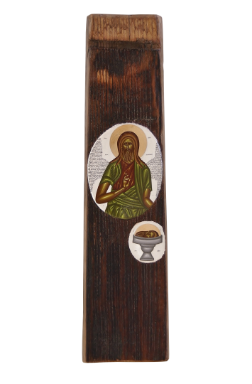 Sfantul Ioan Botezator – tempera lemn fier – 32, 11 cm