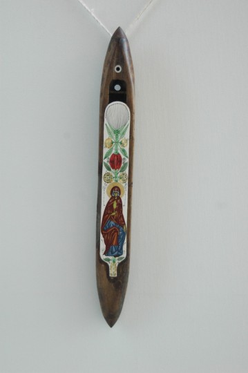 Fecioara in Gradina – tempera lemn fier – 40, 5 cm (2)