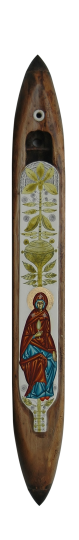 Fecioara in Gradina – tempera lemn fier – 40, 5 cm  (2)