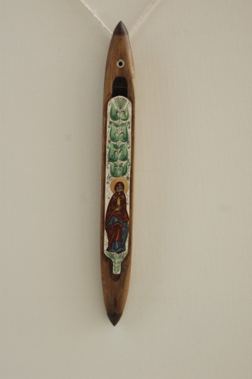 Fecioara in Gradina – tempera lemn fier – 40, 5 cm