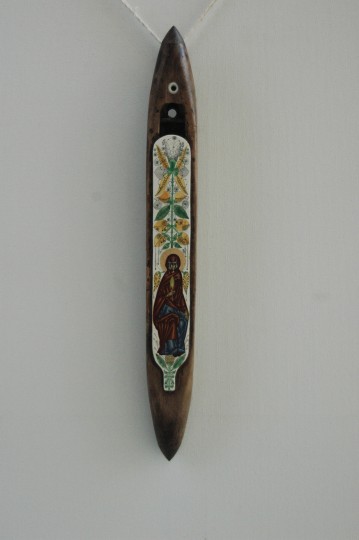 Fecioara in Gradina – tempera lemn fier – 40, 5 cm (4)