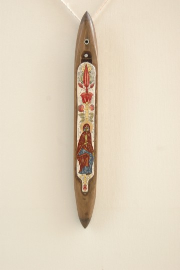 Fecioara in Gradina – tempera lemn fier – 40, 5 cm (5)