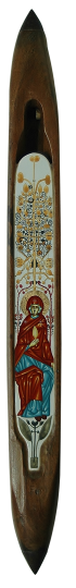 Fecioara in Gradina – tempera lemn fier – 40, 5 cm (5)