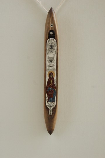 Fecioara in Gradina – tempera lemn fier – 40, 5 cm (6)