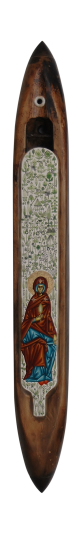 Fecioara in Gradina – tempera lemn fier – 40, 5 cm (6)